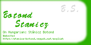 botond stanicz business card