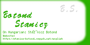 botond stanicz business card